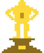 Gold bodybuilder trophy